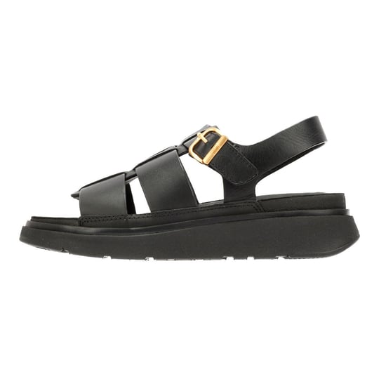 FitFlop GEN-FF Visserslederen Dames Zwarte Sandalen - Image 6