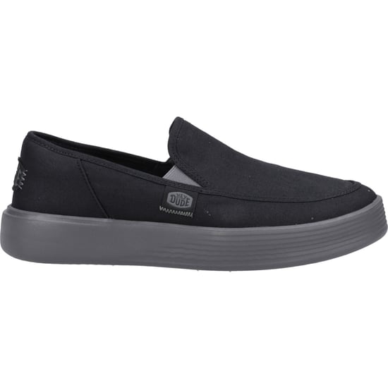 HEYDUDE Sunapee Canvas 100% Cotton Men's Black/Charcoal Loafers - Image 6