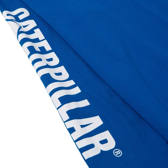 Caterpillar Merkenbanner Lange Mouwen Katoenen Heren Blauwe T-shirt - Image 3