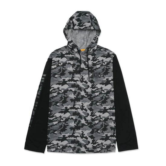 Caterpillar Capuchon Lange Mouw Katoenen Heren Grijze T-shirt - Image 3