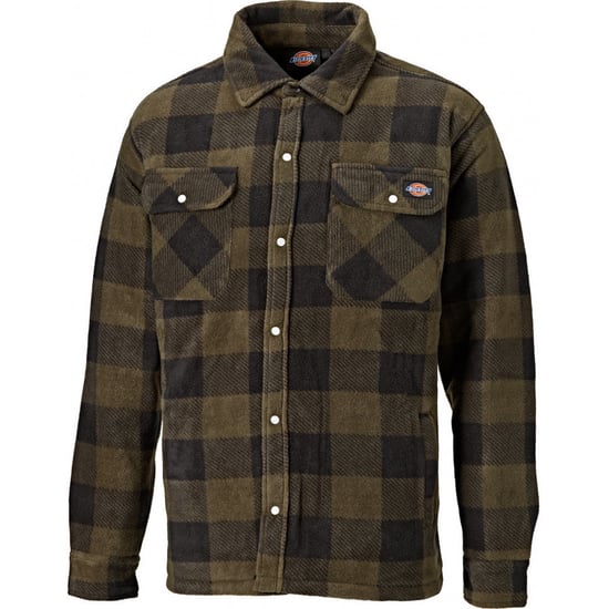 Dickies Heren Portland Lange Mouw Polyester Polar Fleece Gevoerde Shirt - Image 1