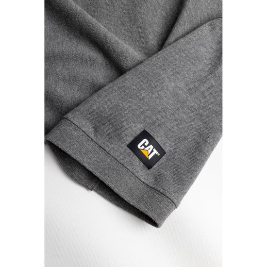 Caterpillar Essentials Bomullsgrå Polo T-shirt för män - Image 4