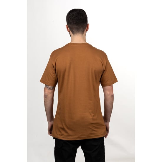 Caterpillar Varumärke Logotyp Bomull Herr Bronsskjorta T-shirtar med Kort Ärmar - Image 3