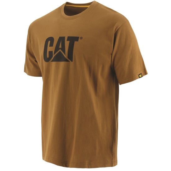 Caterpillar Varumärke Logotyp Bomull Herr Bronsskjorta T-shirtar med Kort Ärmar - Image 6
