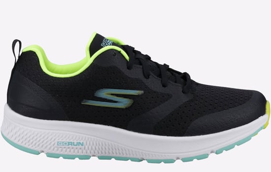 Skechers GO RUN Consistent - Intensify-X Textila Damsvarta/Lime Sneakers - Image 1