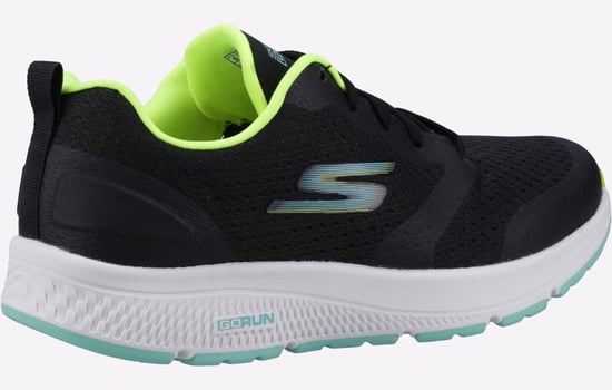 Skechers GO RUN Consistent - Intensify-X Textila Damsvarta/Lime Sneakers - Image 3