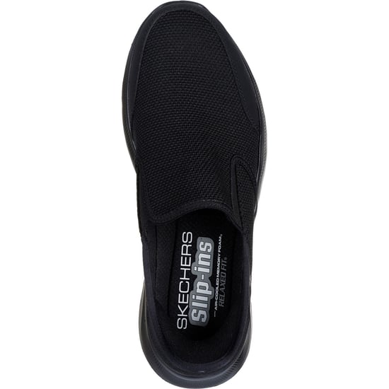 Skechers Equalizer 5.0 Drayze Polyester Herr Black Extra Wide Fit Trainers - Image 3