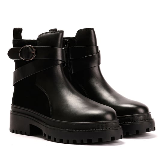Osprey London The Boston Leather Women's Black Boots - Image 1