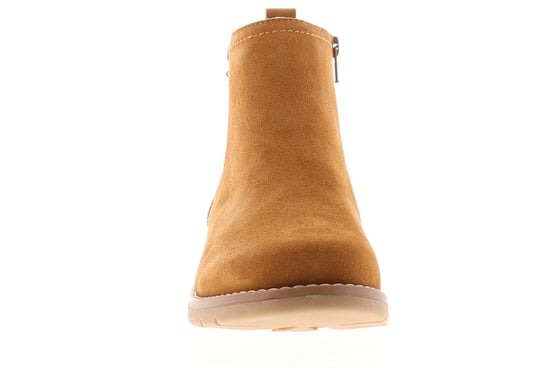 Hush Puppies Womens Boots Ankle Libby Suede Leather Zip tan - Image 3
