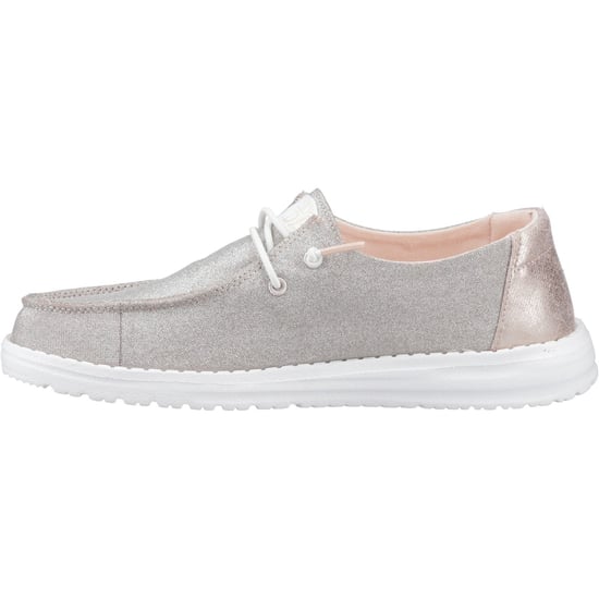 HEYDUDE Wendy Metallic Sparkle Polyester Dames Roségouden Instappers - Image 4