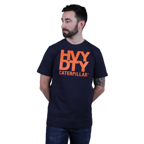 Caterpillar Zware Katoenen Mannen Zwarte Korte Mouwen T-Shirts - Image 1