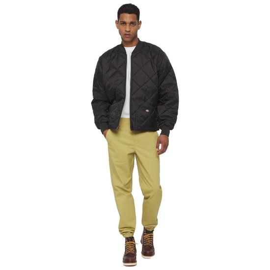 Dickies Diamond Heren Zwarte Gequilte Jas - Image 4