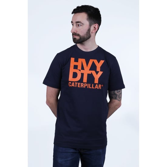 Caterpillar Zware Katoenen Mannen Zwarte Korte Mouwen T-Shirts - Image 2