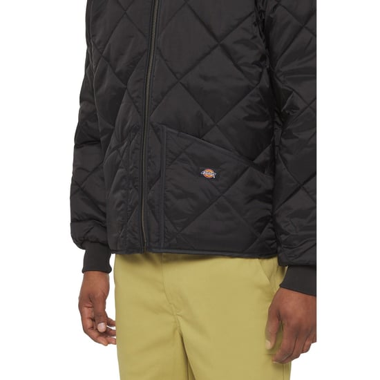 Dickies Diamond Heren Zwarte Gequilte Jas - Image 6