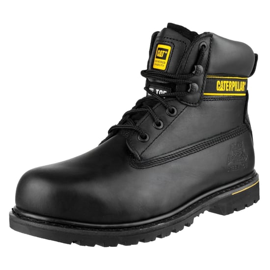Caterpillar Holton Läder Svart Bred Passform Säkerhetskängor - Image 6