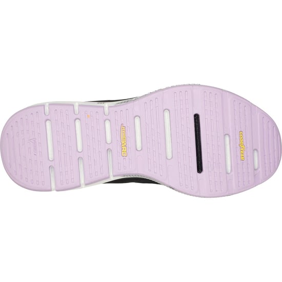 Skechers Go Walk Workout Walker Outpace Polyester Dames Zwarte/Lavendel Sneakers - Image 2