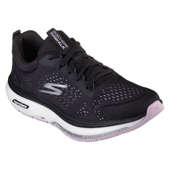 Skechers Go Walk Workout Walker Outpace Polyester Dames Zwarte/Lavendel Sneakers - Image 6