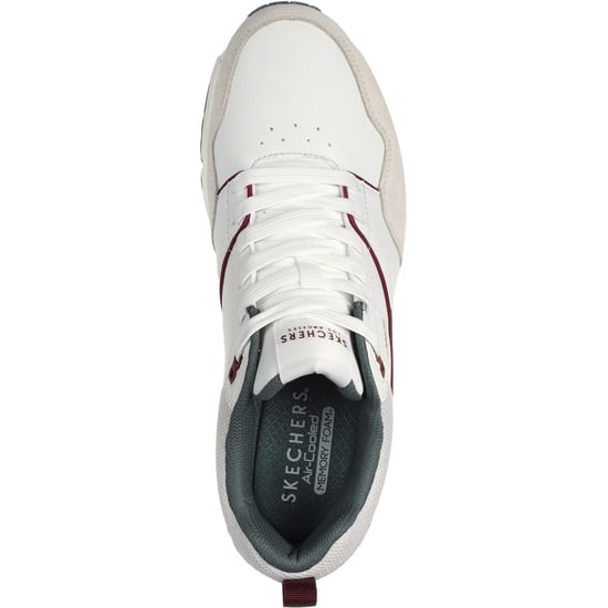 Skechers Uno - Retro One Leather Men's White/Grey Trainers - Image 3