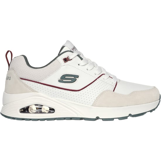 Skechers Uno - Retro One Leather Men's White/Grey Trainers - Image 5