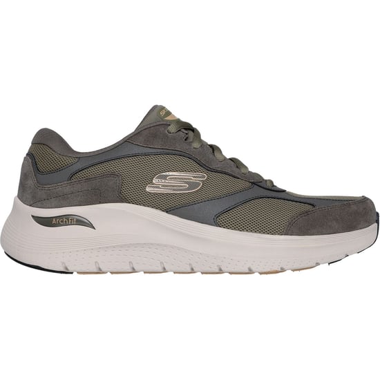 Skechers Arch Fit 2.0 The Keep Läder Herr Sneakers Olivgrön - Image 5