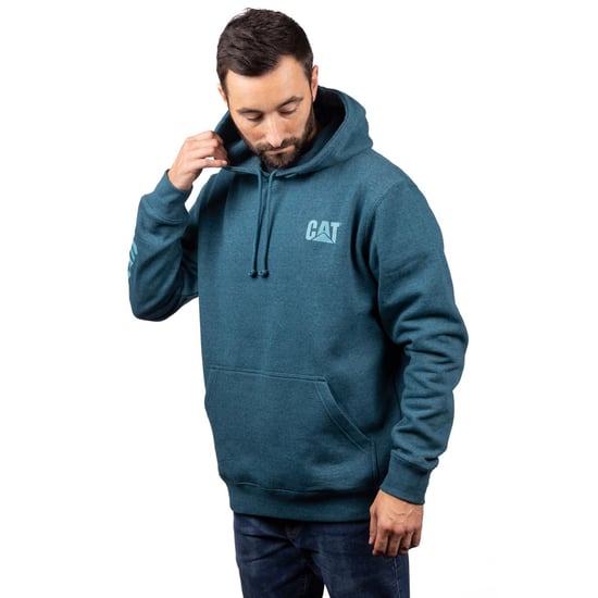 Caterpillar Handelsmerk Banner Katoenen Heren Blauwe Hoodie Sweatshirt - Image 3
