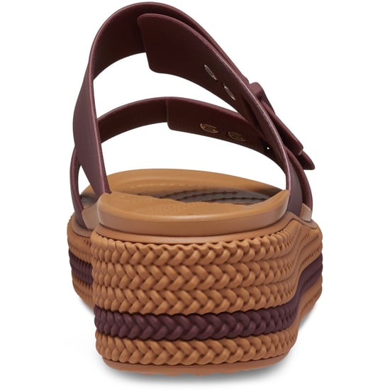 Crocs Brookly Buckle Low Thermoplastic Women's Dark Clay Sandals - Image 2