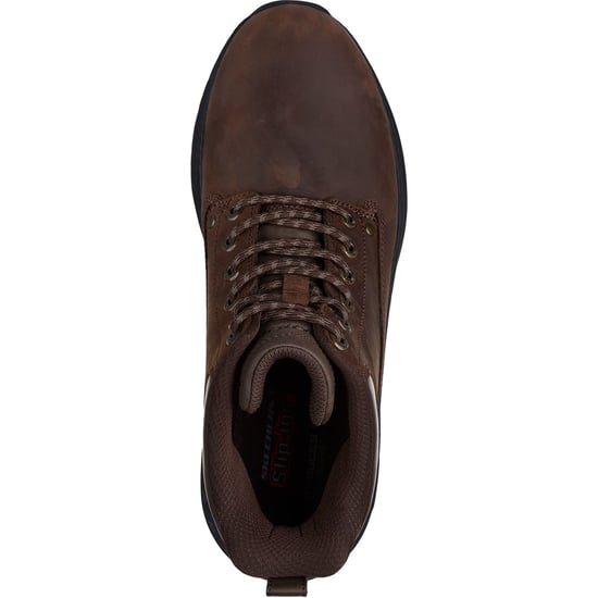Skechers Pollard Waylon Leather Men's Cocoa Ankle Boots - Image 3