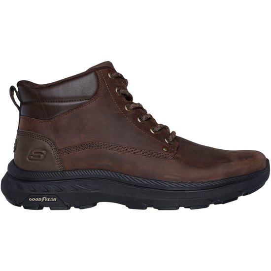 Skechers Pollard Waylon Leather Men's Cocoa Ankle Boots - Image 4