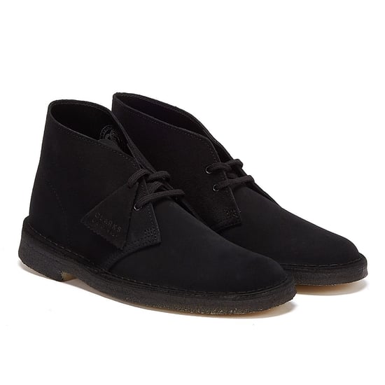 Clarks Originals Desert Suede Mens Black Boots - Image 1