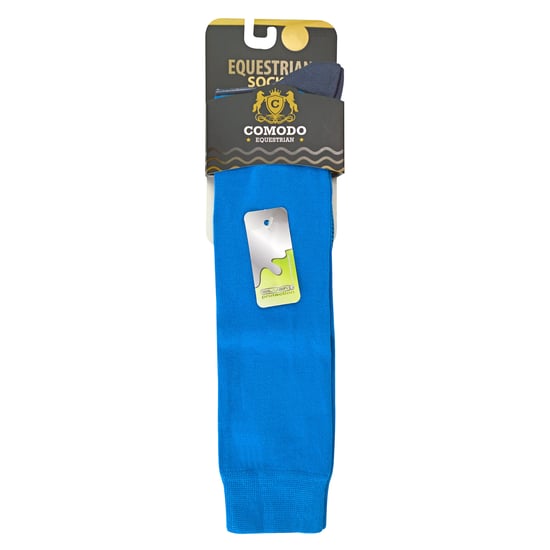 Bamboo Equestrian Socks | COMODO | Long Boot Horse Riding Socks | Knee High Bamboo Socks - Turquoise - Image 2