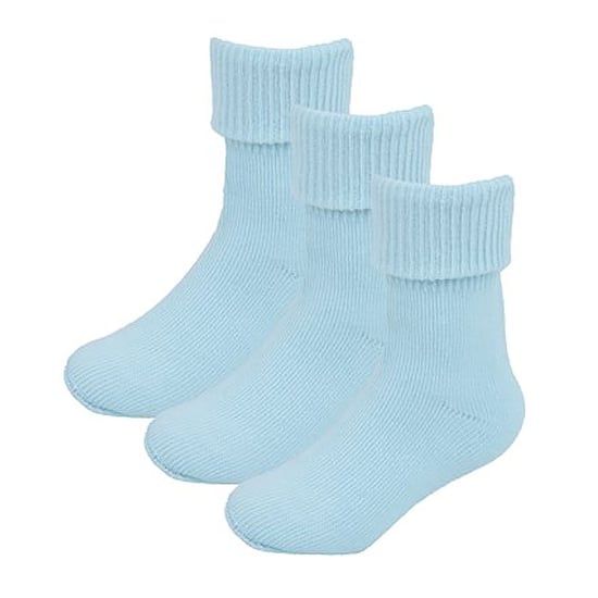 Baby Cotton Turn Over Top-strumpor | 6-parspaket | Sock Snob | Vanliga roliga strumpor för pojke och flicka - Blå - Image 3