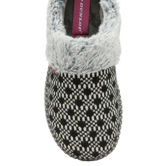 Dames Cosy Memory Foam Open Back Gebreide Slippers - Image 5