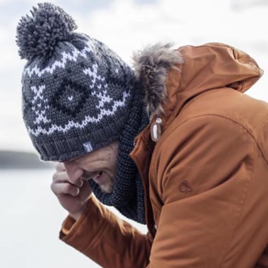 Mens Fleece Fodrad Termisk Vinter Varm Beanie Bobble Mössa med Pom Pom - Image 4