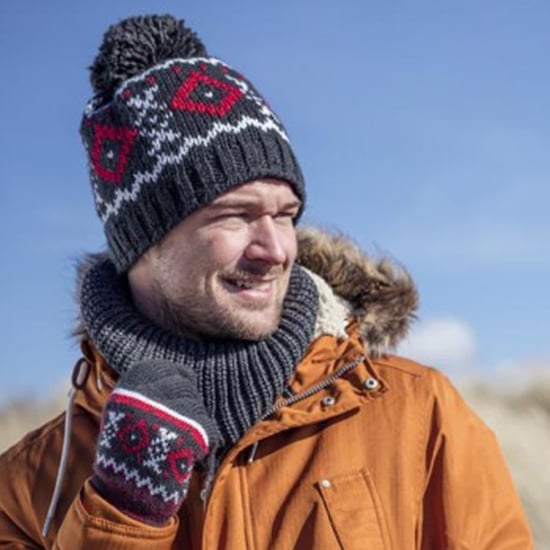 Mens Fleece Fodrad Termisk Vinter Varm Beanie Bobble Mössa med Pom Pom - Image 5