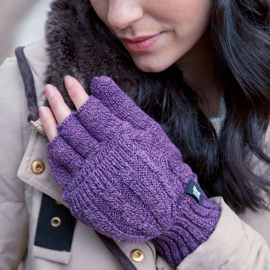 Women's Thermal Converter Fingerless Cable Knit 2.3 tog Gloves - Image 3