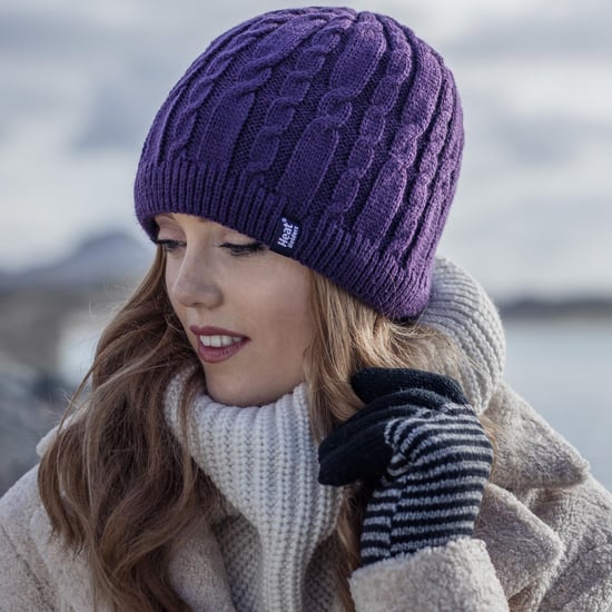 Ladies Thick Winter Warm Fleece Lined Chunky Knit Thermal Neck Warmer - Image 5