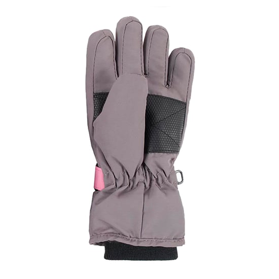Heat Holders - Kids Boys Girls Waterproof Fleece Lined Winter Thermal Ski Gloves - Pink / Grey - Image 4