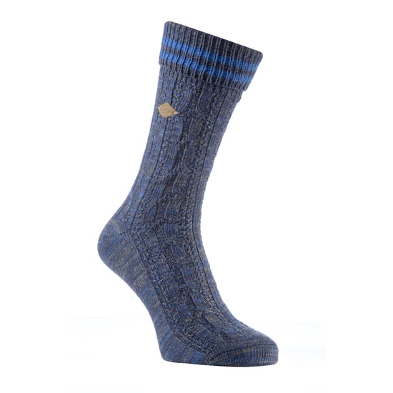 2-pack Heren Katoenen Kabelgebreide Boot Dress Sokken met Omgeslagen Top - Image 3