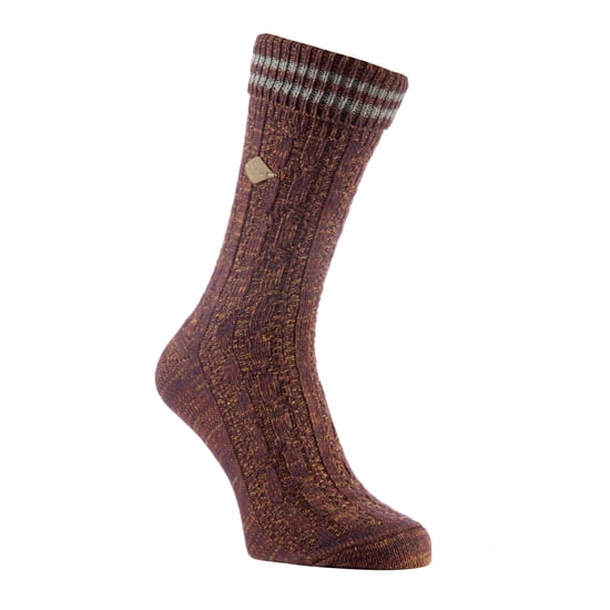 2-pack Heren Katoenen Kabelgebreide Boot Dress Sokken met Omgeslagen Top - Image 3