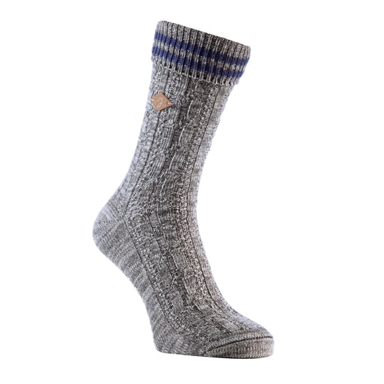 2-pack Heren Katoenen Kabelgebreide Boot Dress Sokken met Omgeslagen Top - Image 3