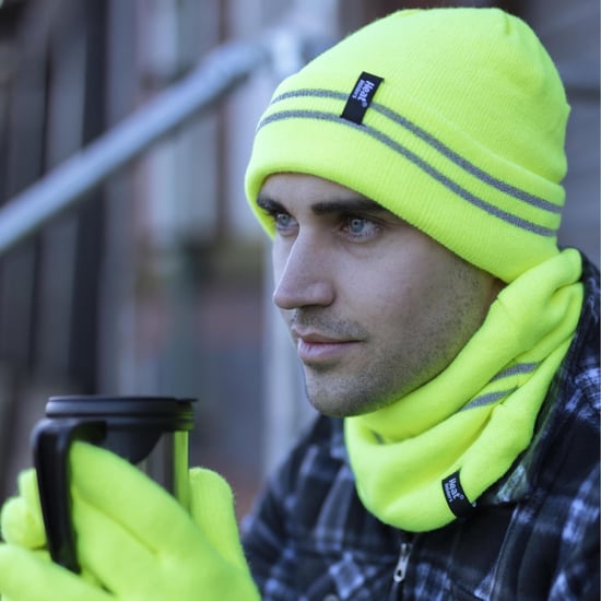 Hatt i orange och gult för herrar med hög synlighet och reflexer - Image 4