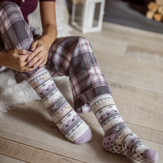 Ladies Fairisle Nordic Vinter halkfria termiska tofflor strumpor - Image 4