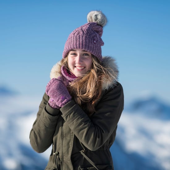 Ladies Ribbad Manschett Pom Pom Bobble Beanie Mössa med Fleecefoder - Image 5