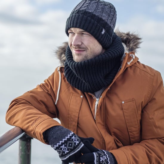 Heat Holders - Mens Fleece Lined Chunky Knit Thermal Neck Warmer - Image 3