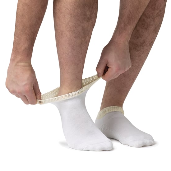 IOMI - 3 Pairs Cushioned Trainer Diabetic Socks for Swollen Feet and Ankles - Image 3
