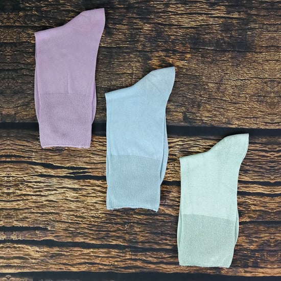 3 par damstrumpor Anti Odour Loose Wide Top Non Elastic Bamboo Socks - Image 3