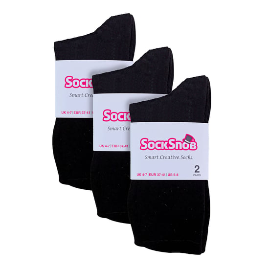 Sock Snob - 6 par enfärgade bomullsstrumpor för damer - Image 2