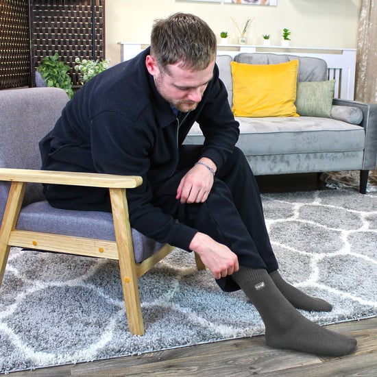 THMO - 1 par tjocka, fleecefodrade och varma termosockor för herrar på vintern - Image 4