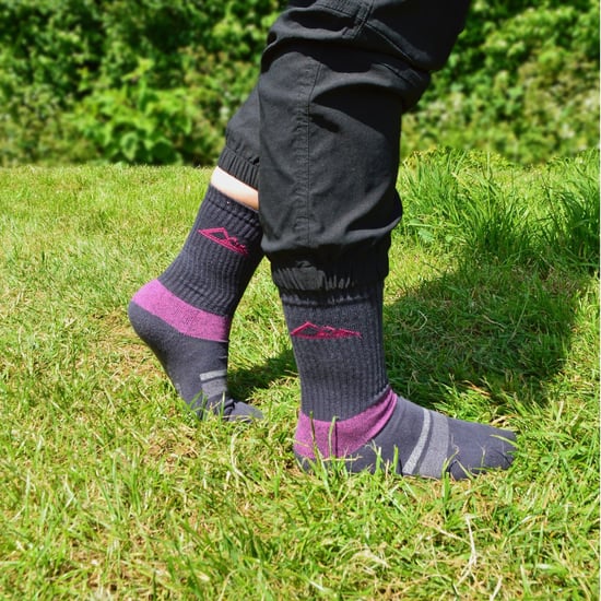 3 Pairs Ladies Anti Blister Cotton Hiking Socks with Padded Sole - Image 4