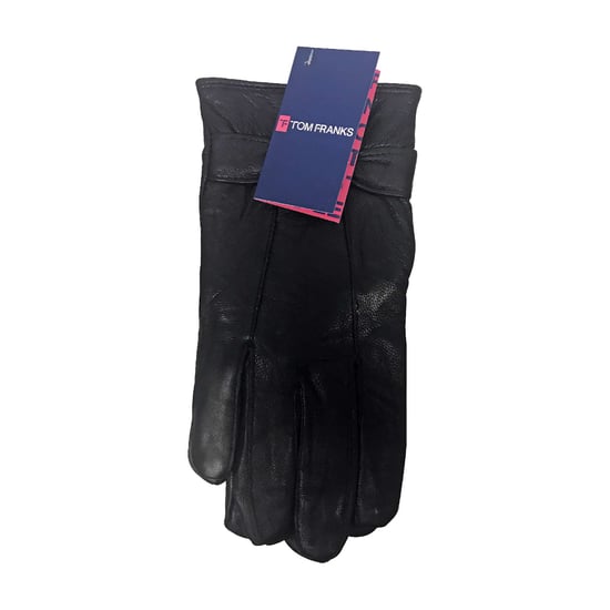 Ladies Womens Fleece Lined Warm Sheepskin Leather Gloves with Bow - Image 2
